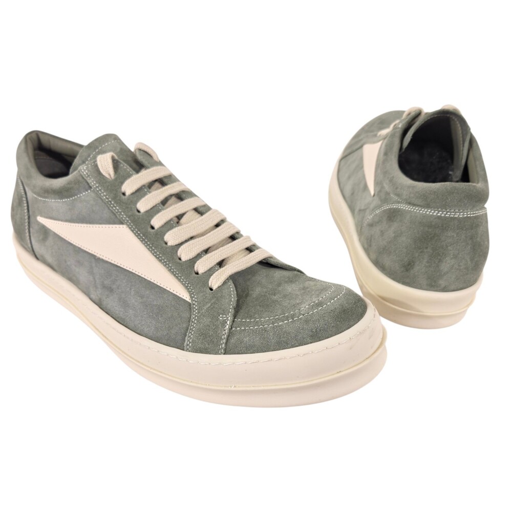Rick Owens Vintage Hollywood Sneaks Sneakers US 12 EU 45 Mens Celadon Gray $970